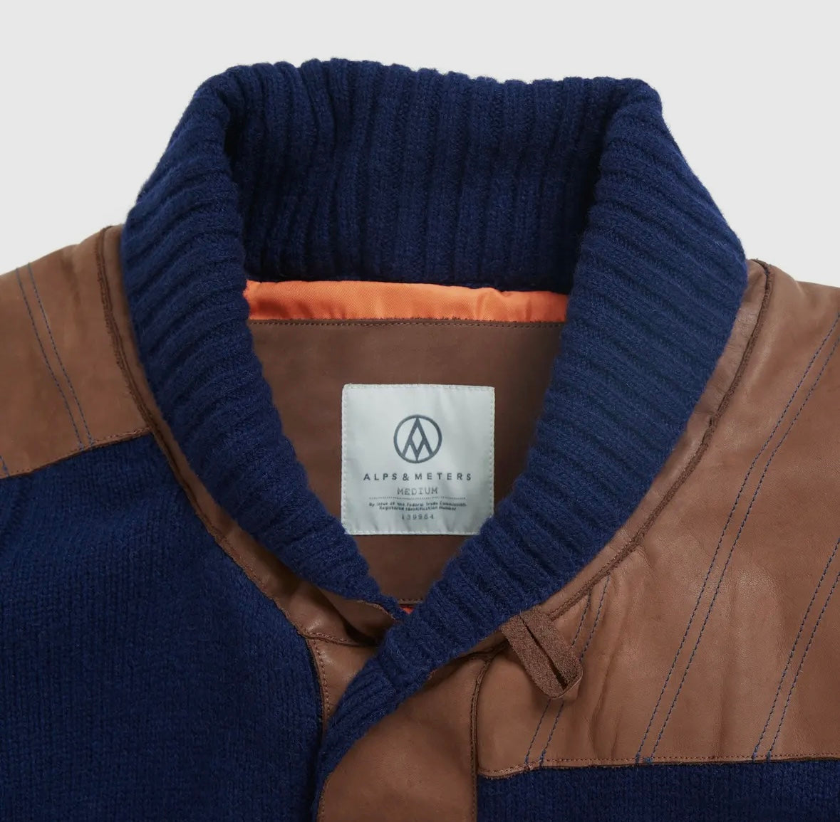 Grey Shawl Collar Jacket – Premium Lambswool & Leather Alpine Outerwear
