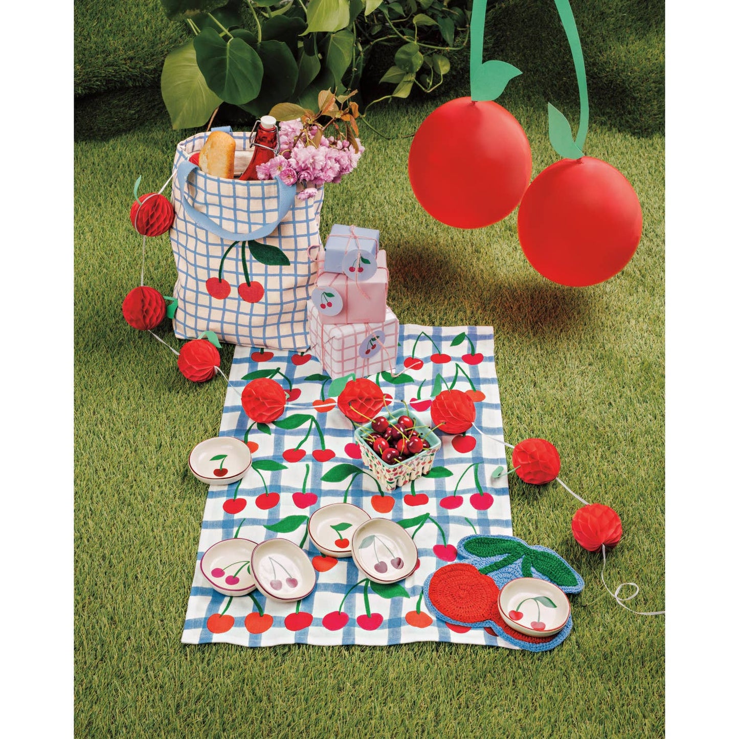 “Very Cherry” Ceramic Berry Basket