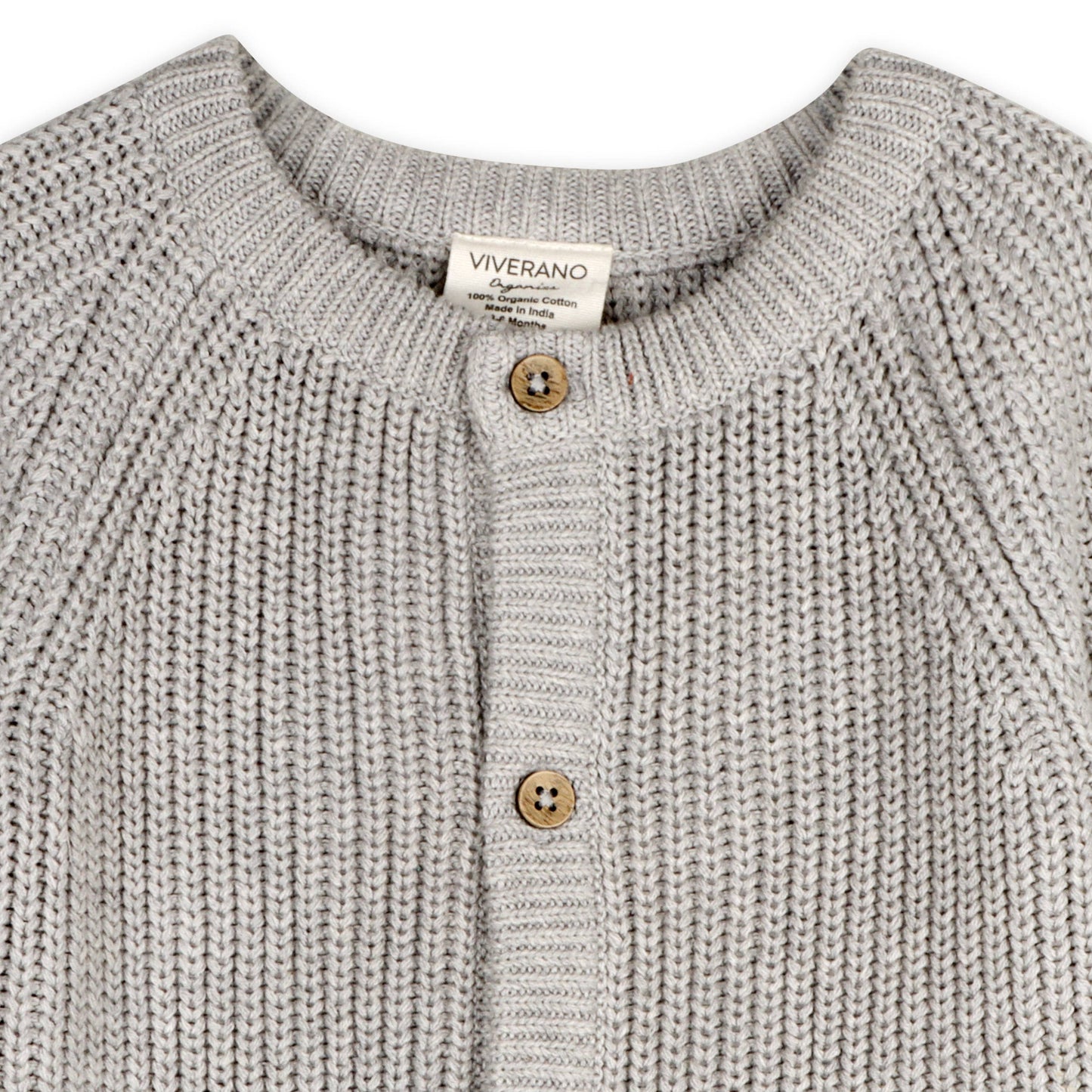 Loved Embroidered Sweater Knit Baby Jumpsuit-Organic Cotton