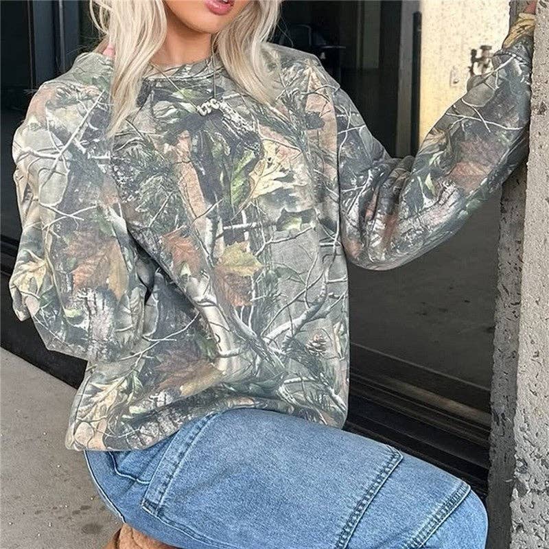 Printed Loose Fit Long Sleeve Shirt
