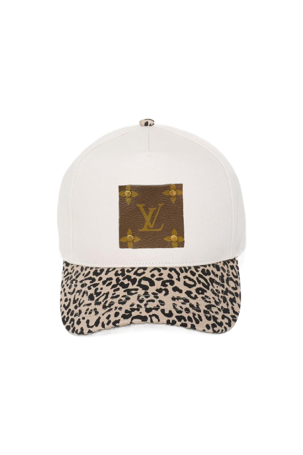 Upcycled Leopard and Ivory Cap – Preorder