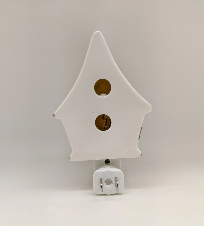 Night Lights - Porcelain blue bird Birdhouse