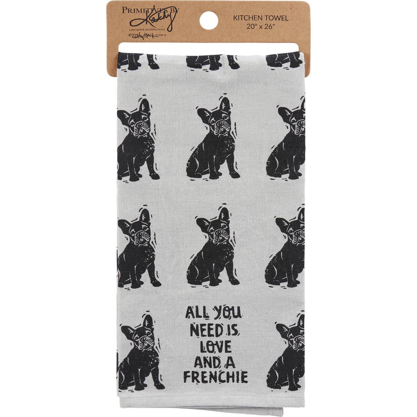 🐾 Love And A Frenchie Kitchen Towel
