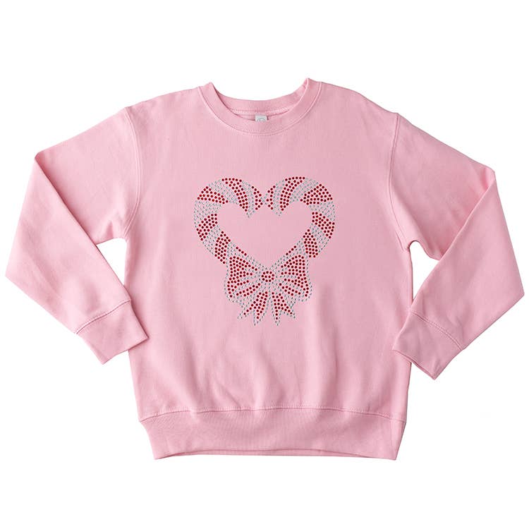 Rhinestone Candy Cane Sweatshirt