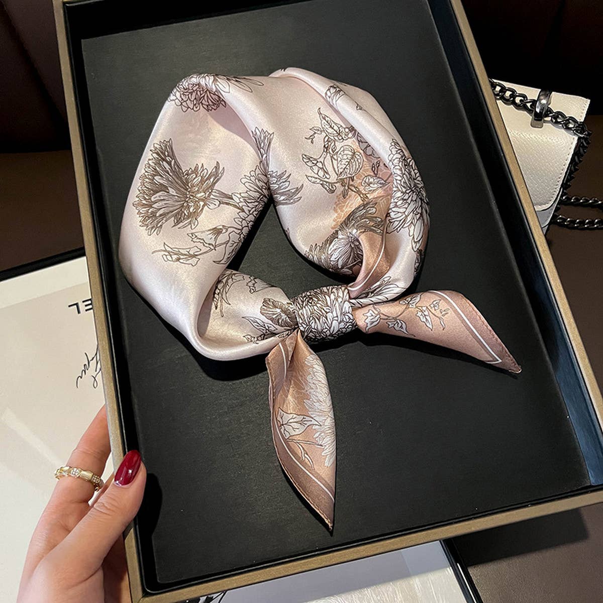 Pure Silk Ribbon Scarf 100% Mulberry Long Tie