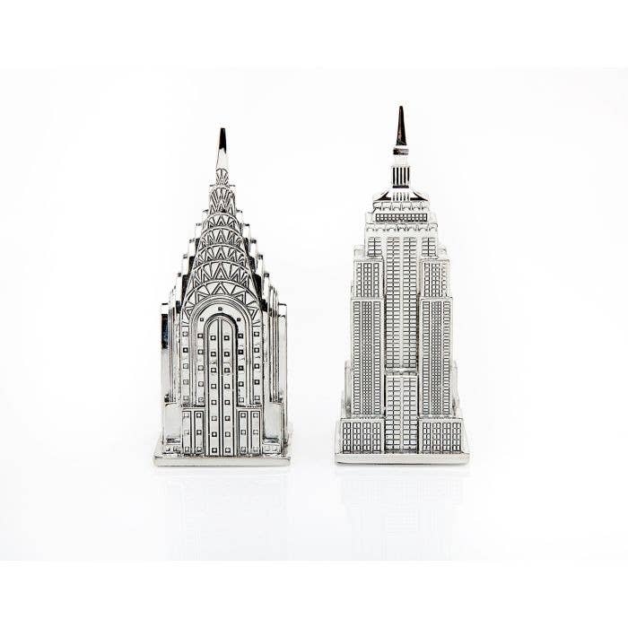 Empire State & Chrysler Building Salt & Pepper Shakers – Designer Collectible Set