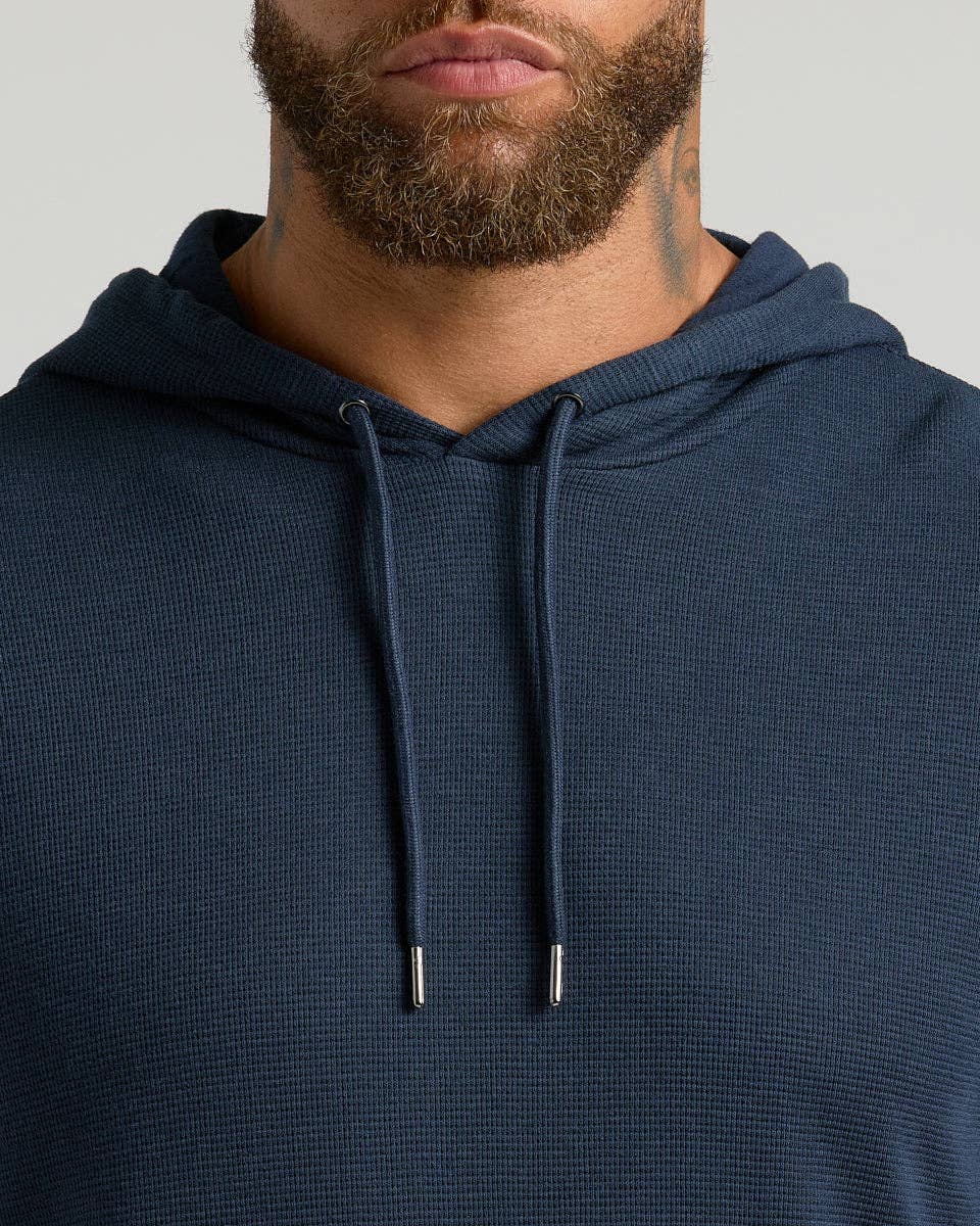Men's Navy Waffle Hoodie