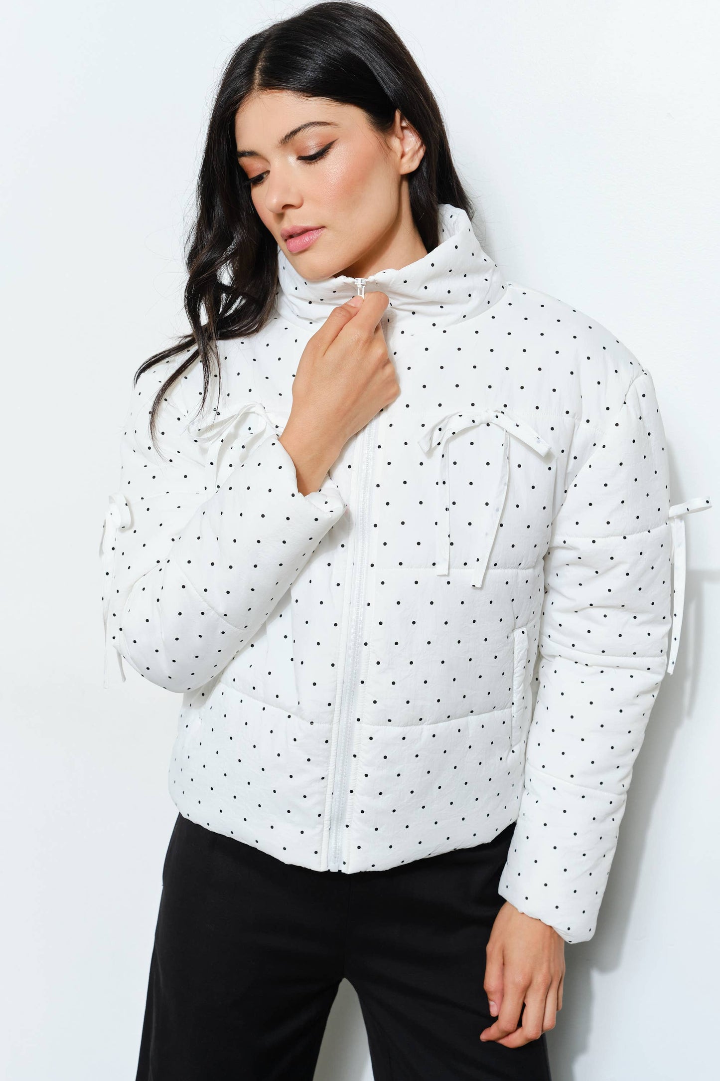 DAISY PUFFER JACKET - Cozy, Polkadot, Comfy