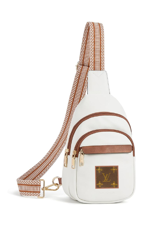 Upcycled Louis Vuitton Trimmed Crossbody Bag — Preorder