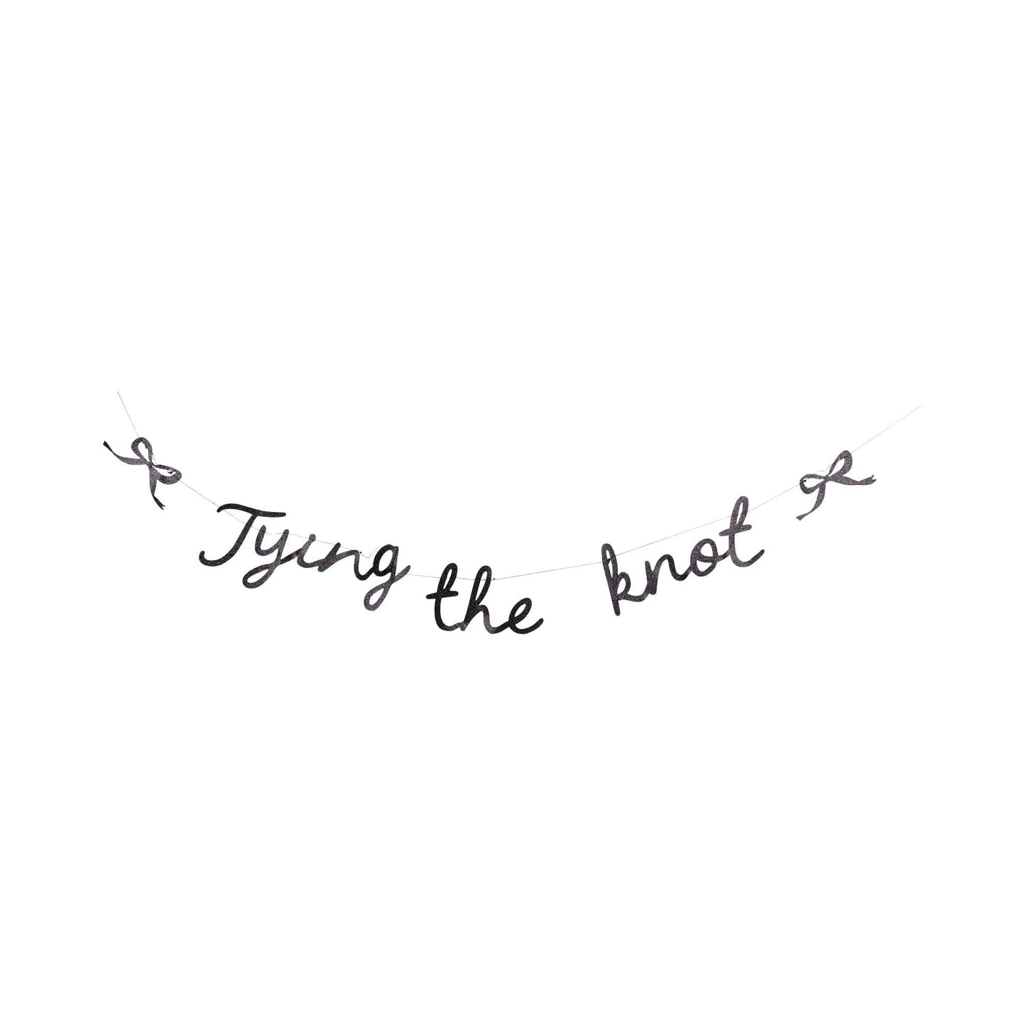 Tying the Knot Glitter Banner
