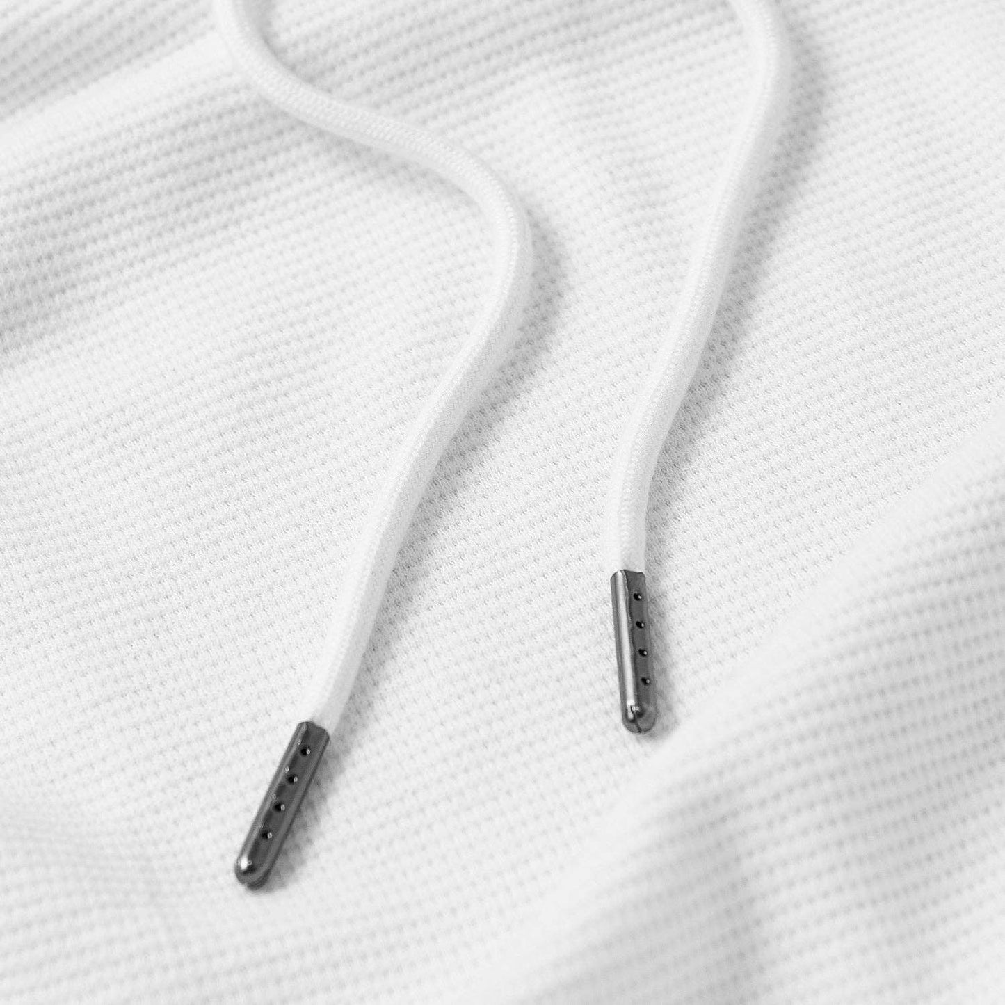 Men's White Waffle Hoodie