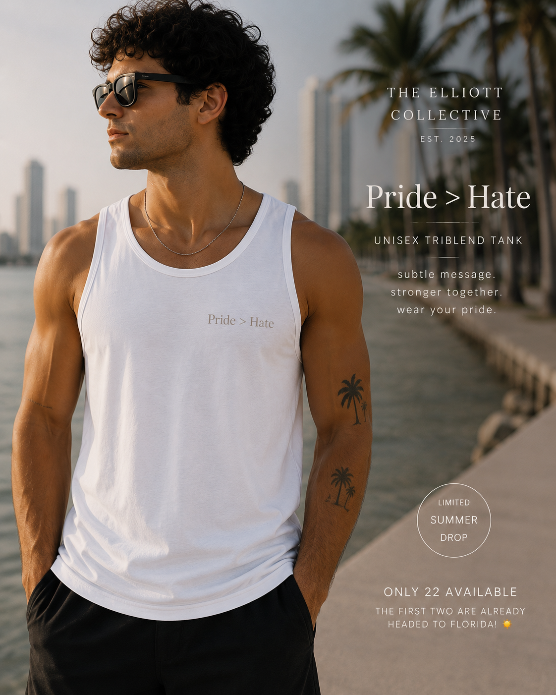 Pride > Hate Unisex Triblend Tank