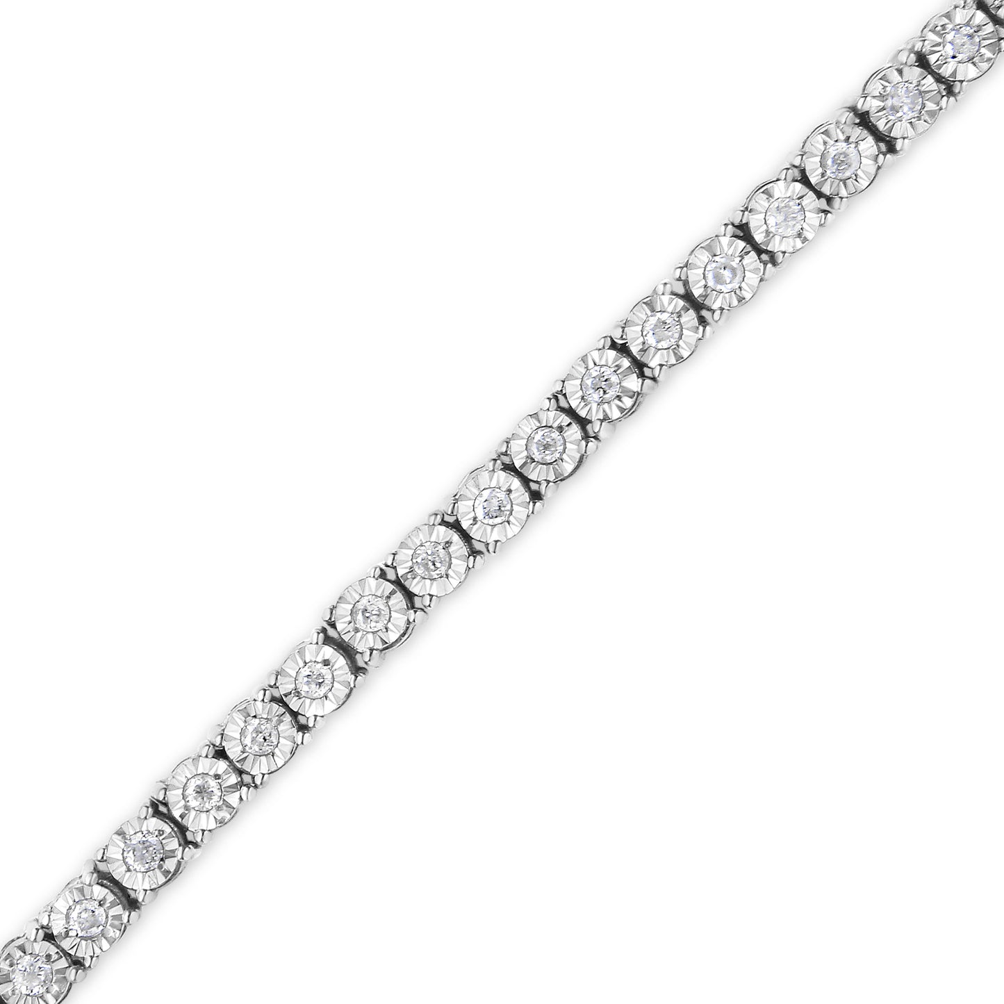 1 Carat Real Diamond Tennis Bracelet In Sterling Silver