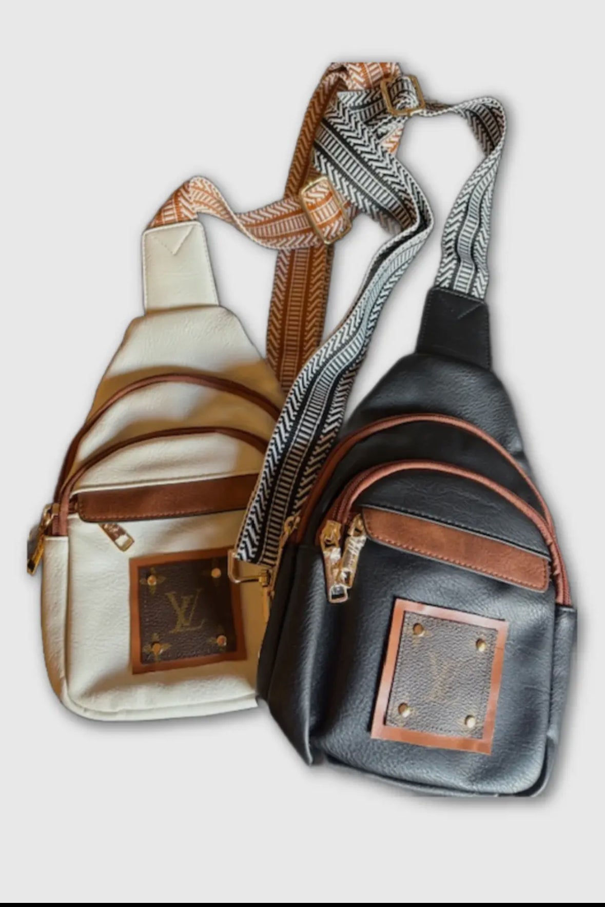 Upcycled Louis Vuitton Trimmed Crossbody Bag — Preorder