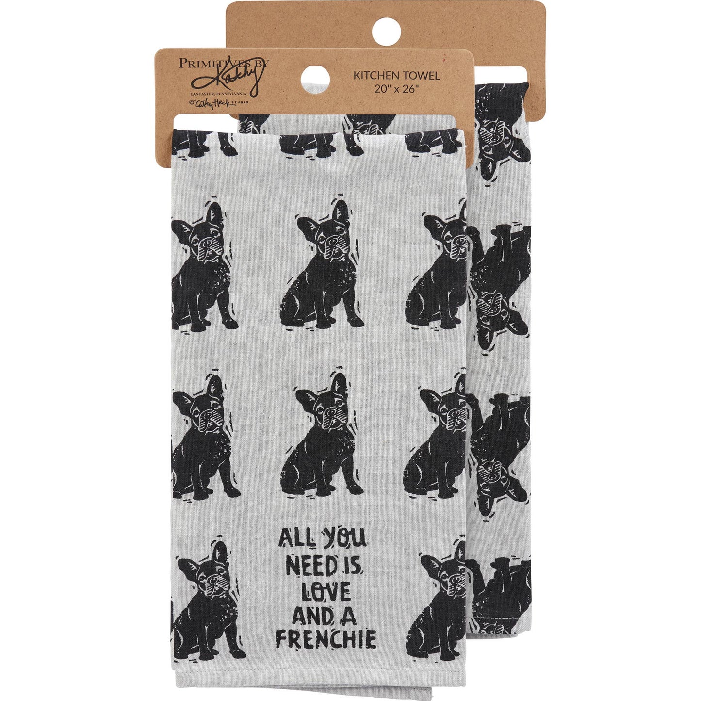 🐾 Love And A Frenchie Kitchen Towel