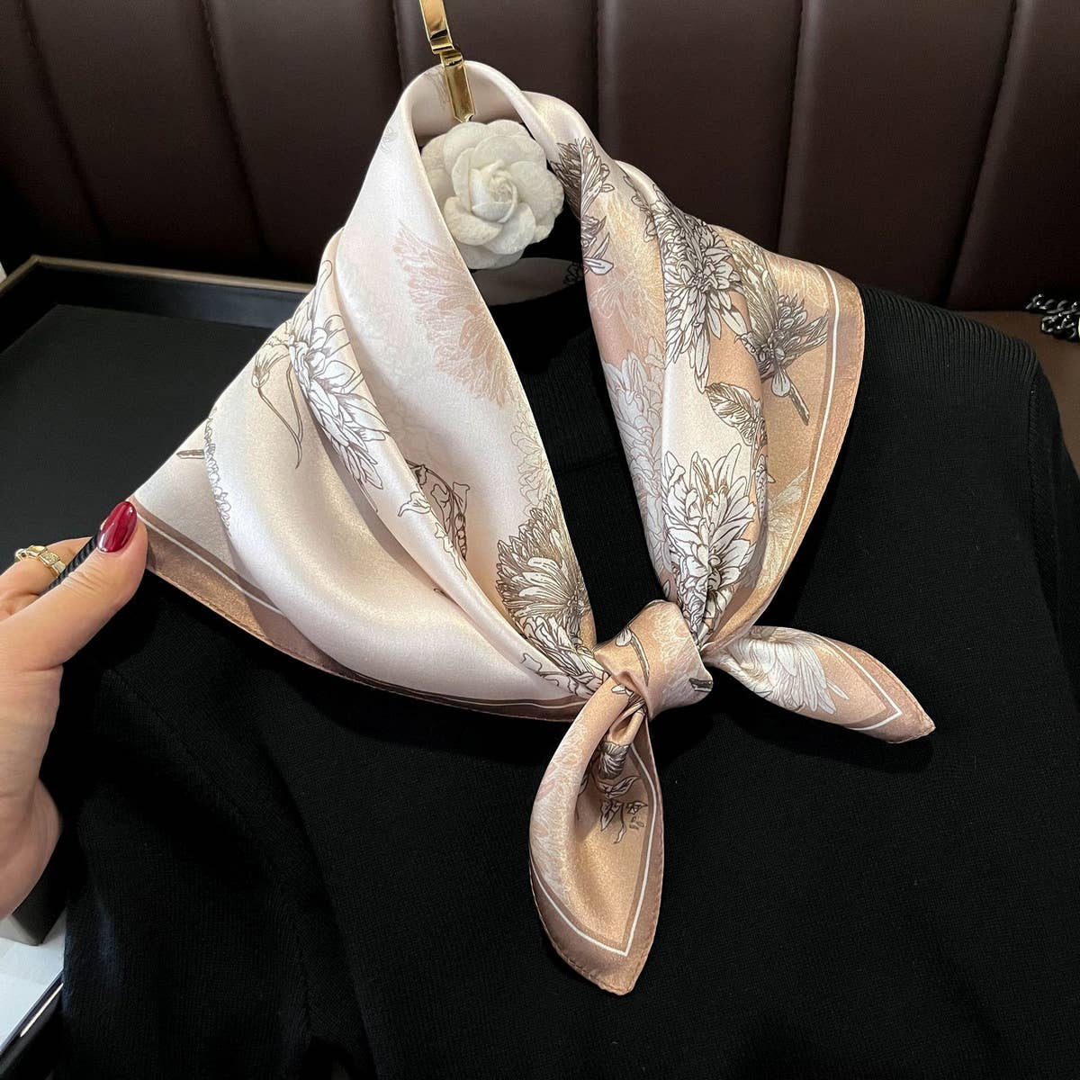 Pure Silk Ribbon Scarf 100% Mulberry Long Tie