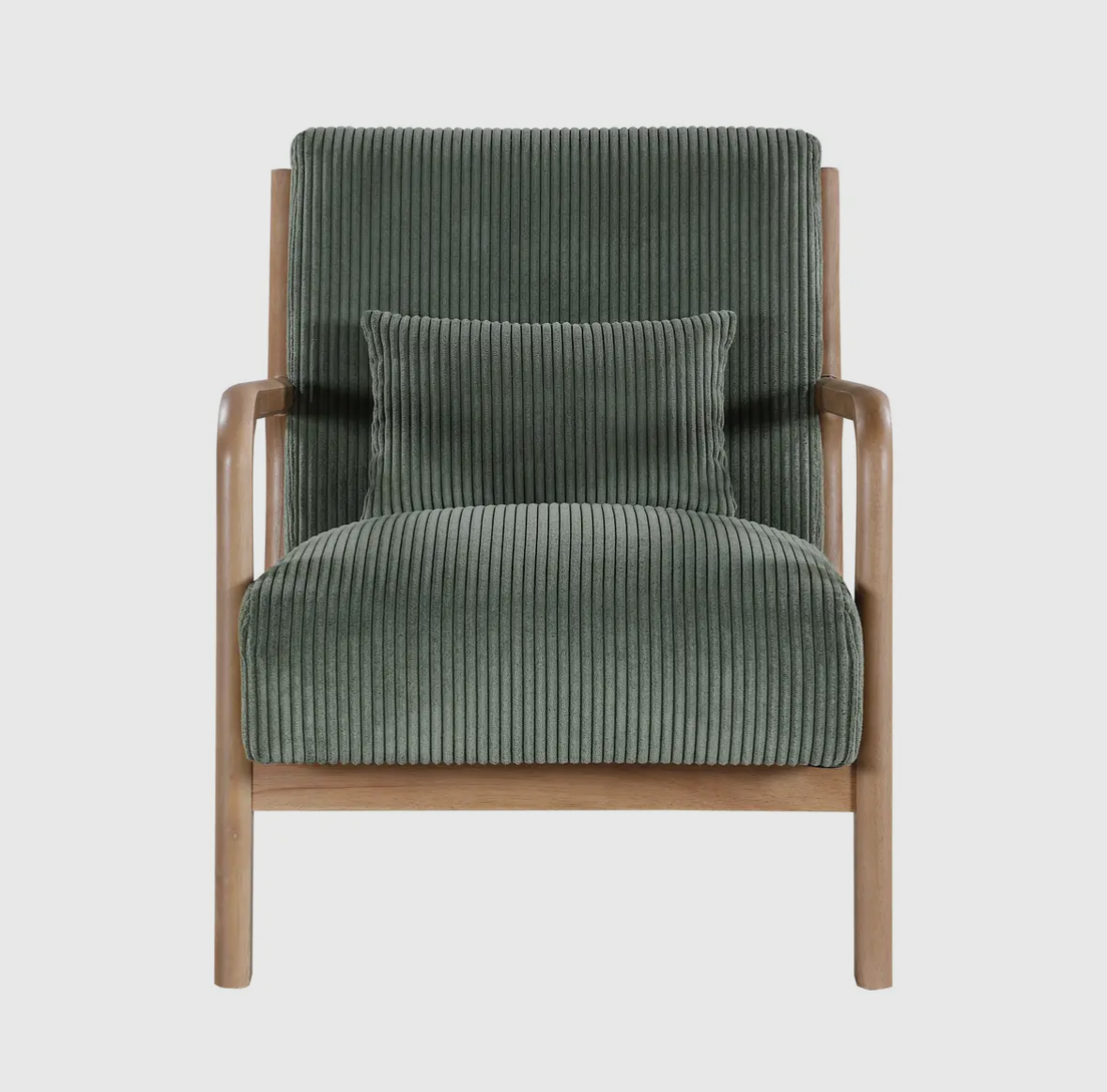 Corduroy Wooden Lounge Chair – Nordic Style Seating