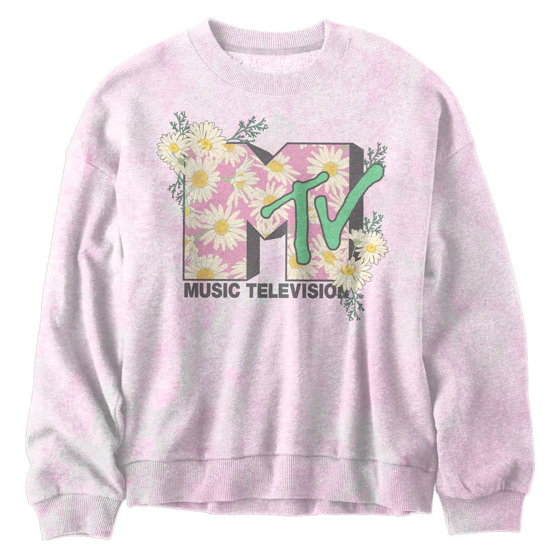 MTV - Daisy Logo Women's Juniors Tie Dye Sweatshirt