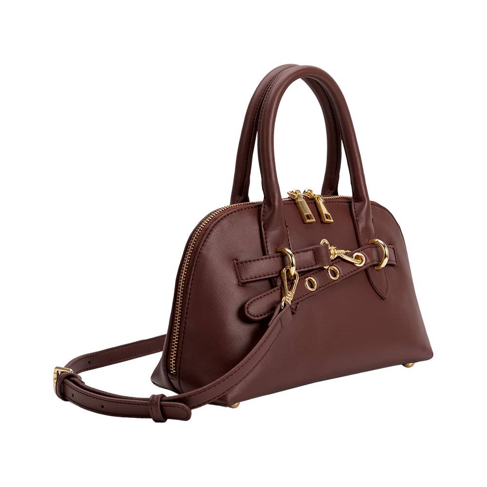 Rue Burgundy Recycled Vegan Top Handle Bag (Preorder)