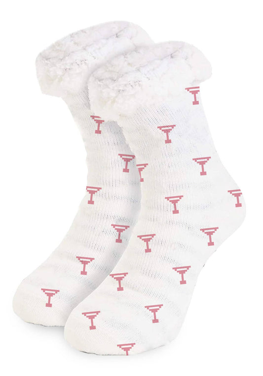 Knit Fur Socks - Pink Martini