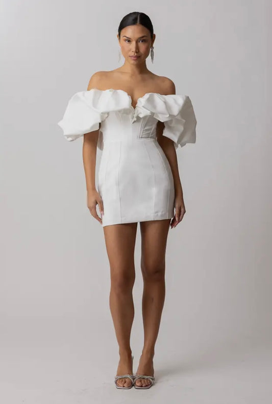 Goldie Mini Dress – Ivory