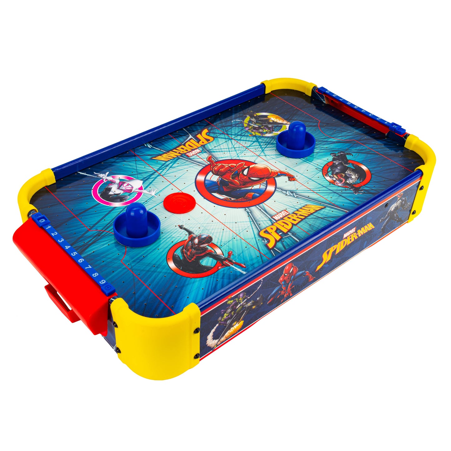 Marvel Spider-Man Electric Wooden Tabletop Air Hockey