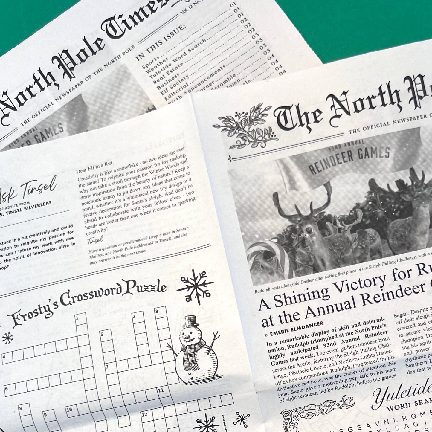 North Pole Times Newspaper - Holiday Gift Wrap