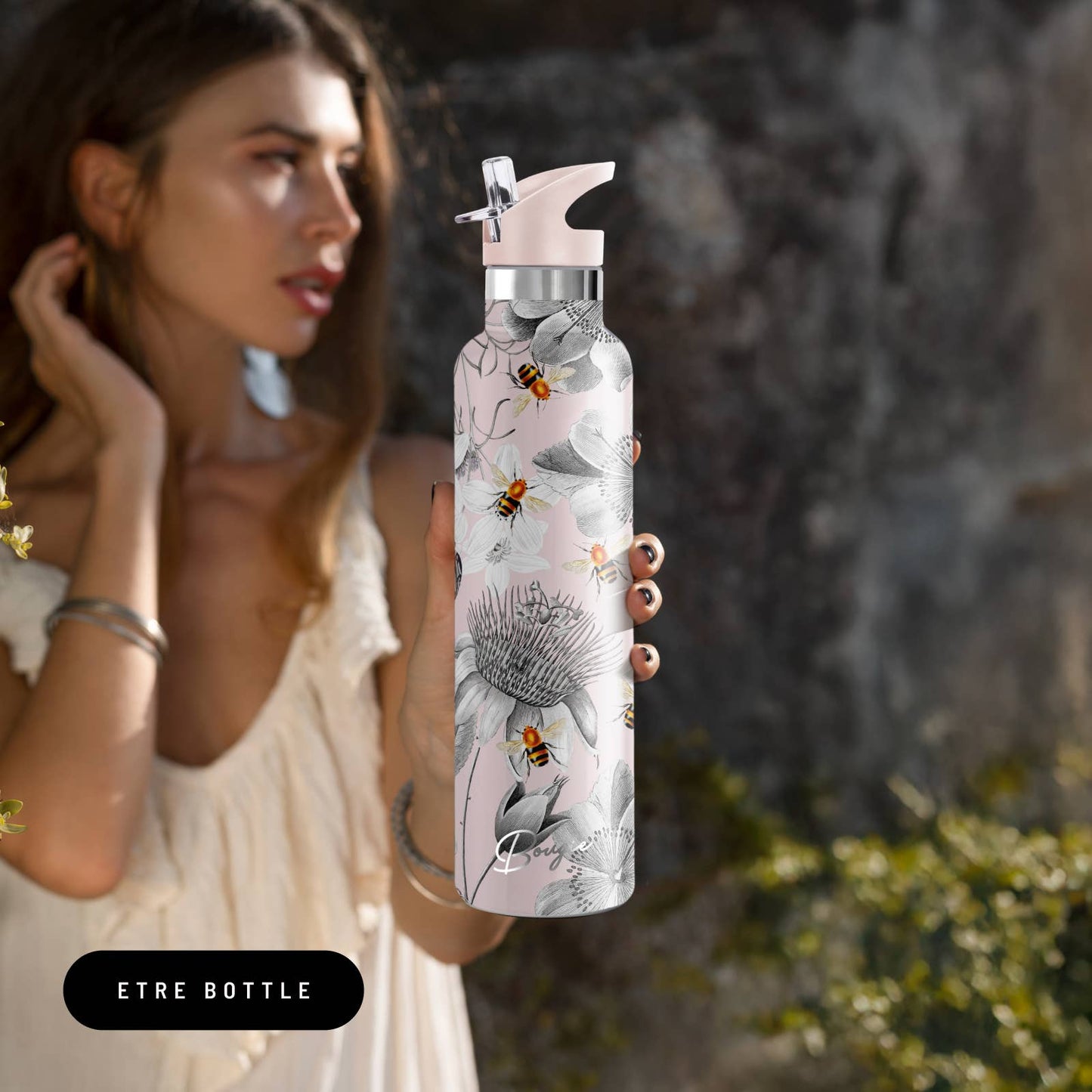 Être – Bee Floral Insulated Water Bottle | 25oz