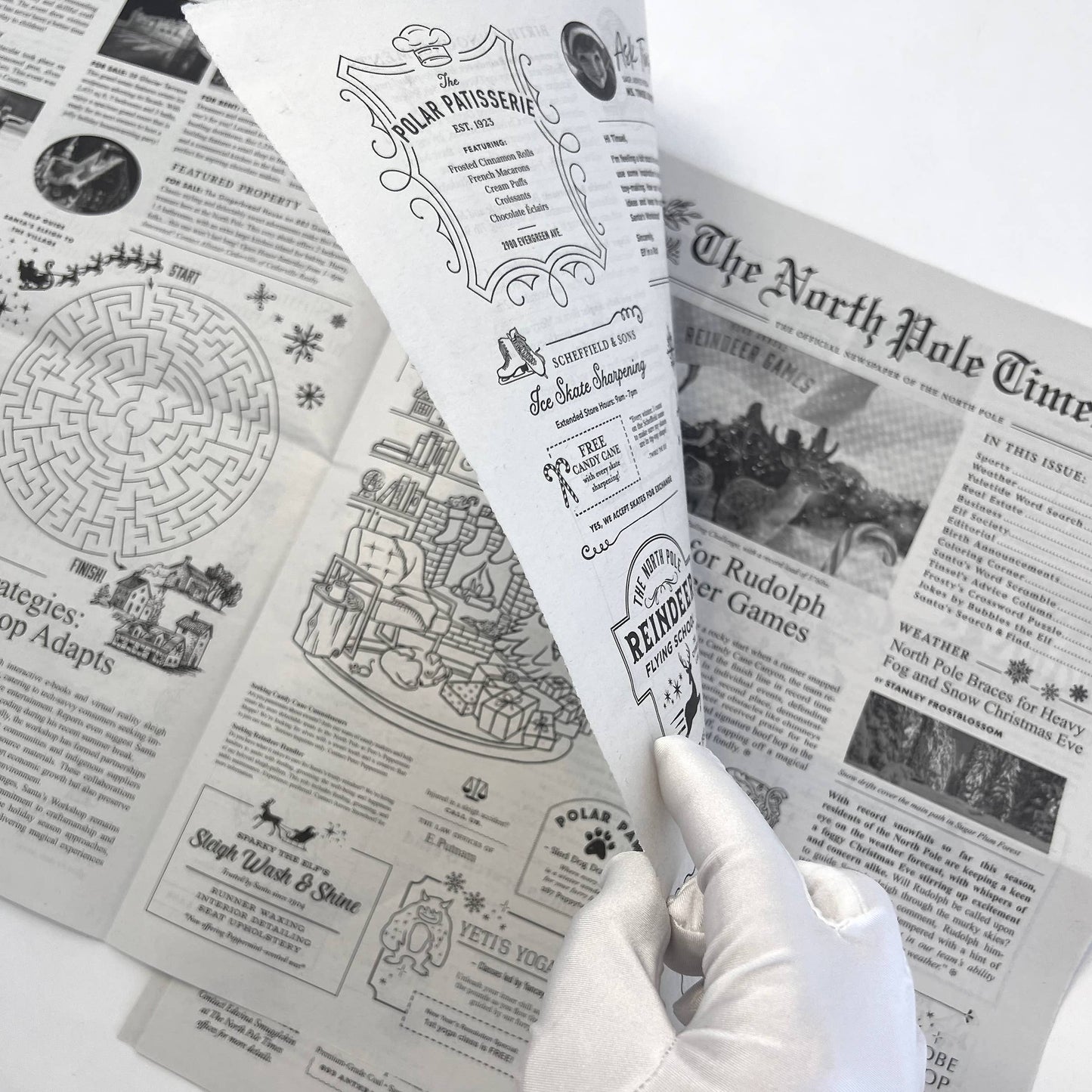 North Pole Times Newspaper - Holiday Gift Wrap