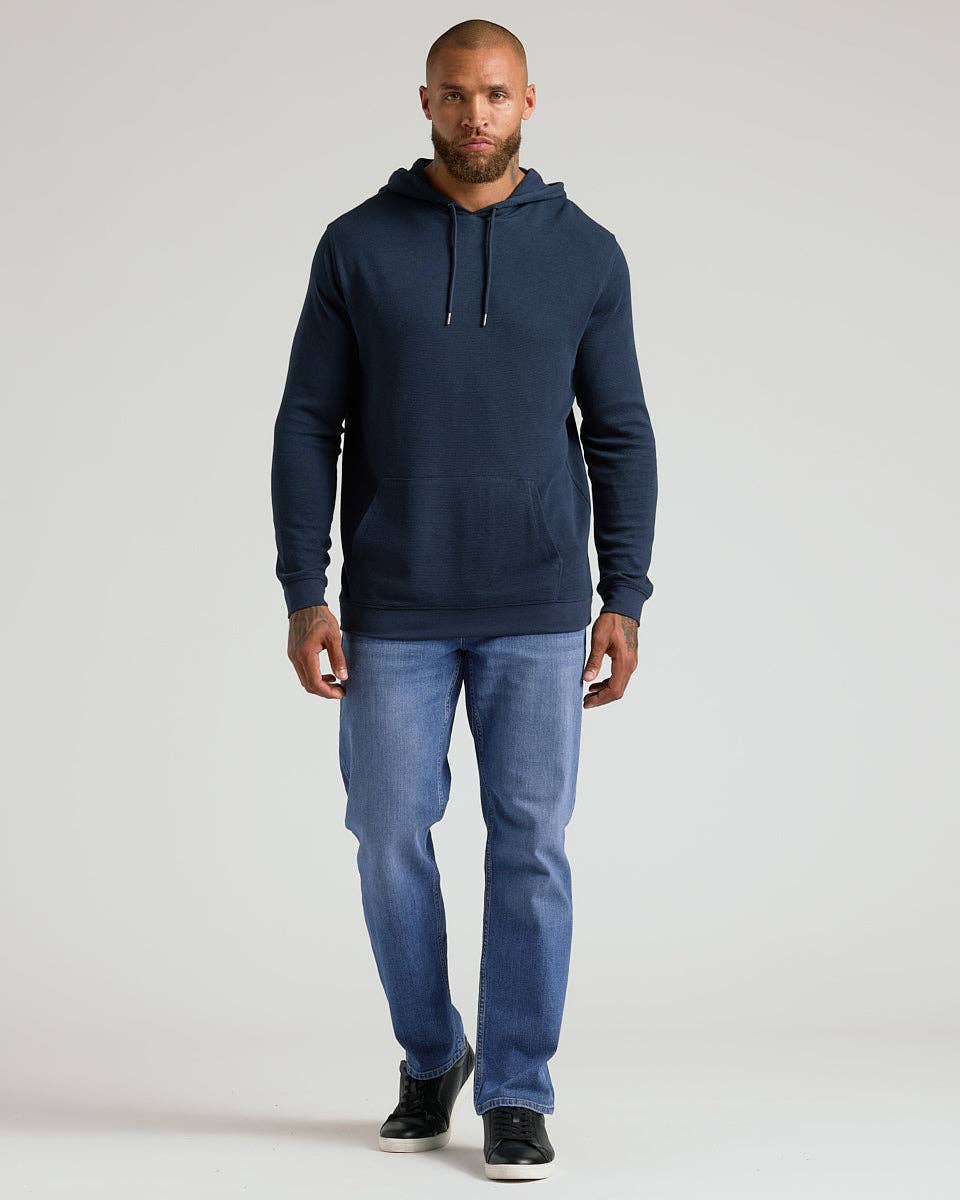 Men's Navy Waffle Hoodie