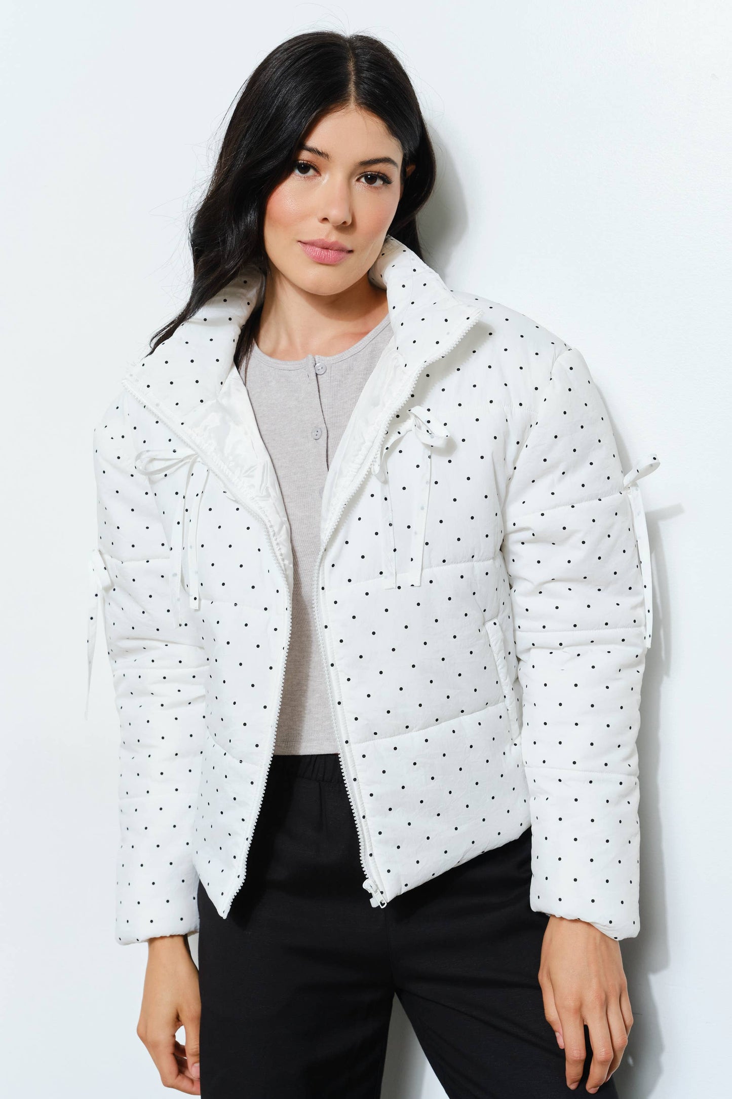 DAISY PUFFER JACKET - Cozy, Polkadot, Comfy