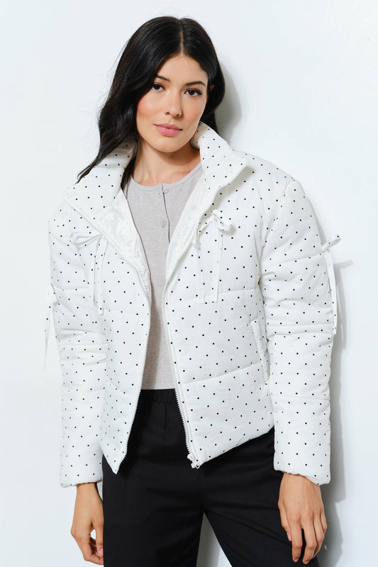 DAISY PUFFER JACKET - Cozy, Polkadot, Comfy
