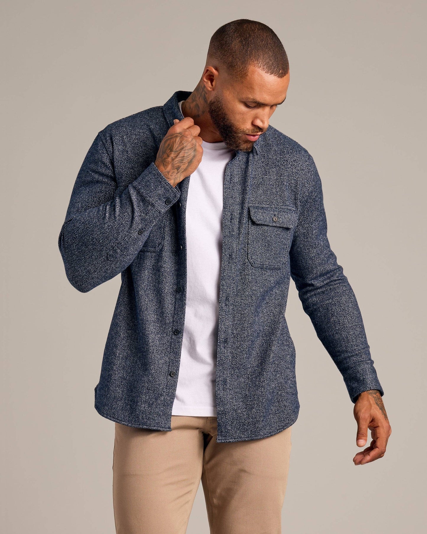 Navy Shirt Jacket