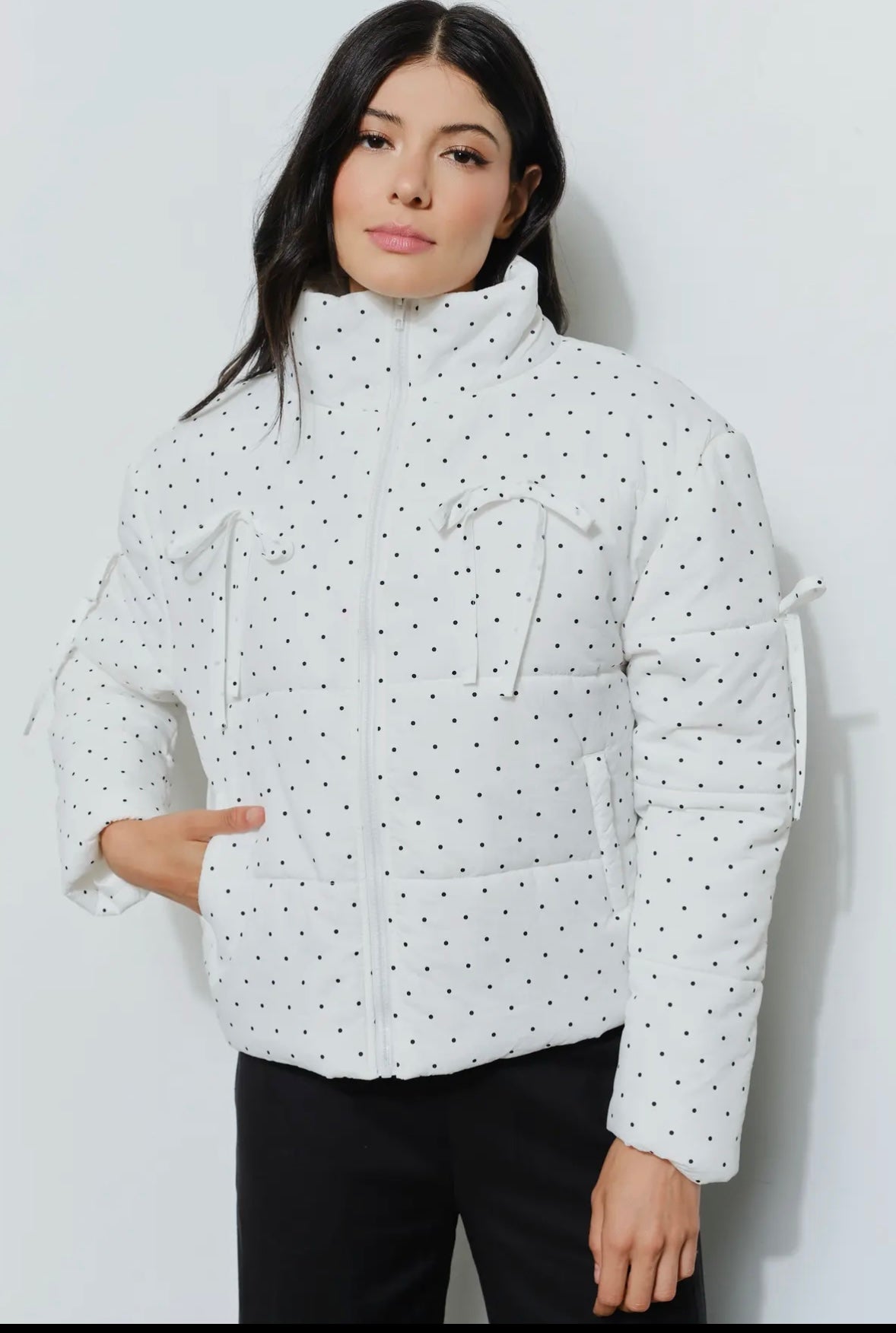 DAISY PUFFER JACKET - Cozy, Polkadot, Comfy