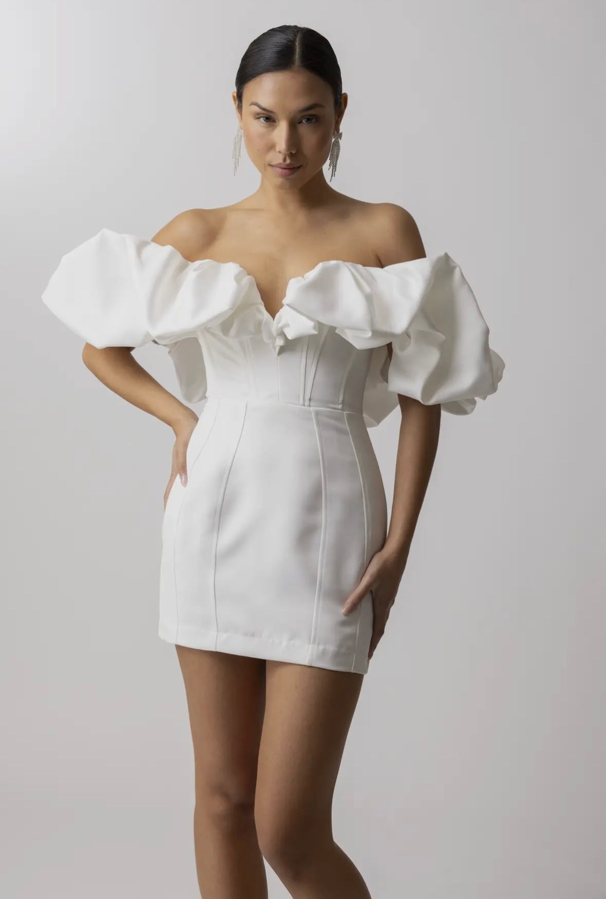 Goldie Mini Dress – Ivory