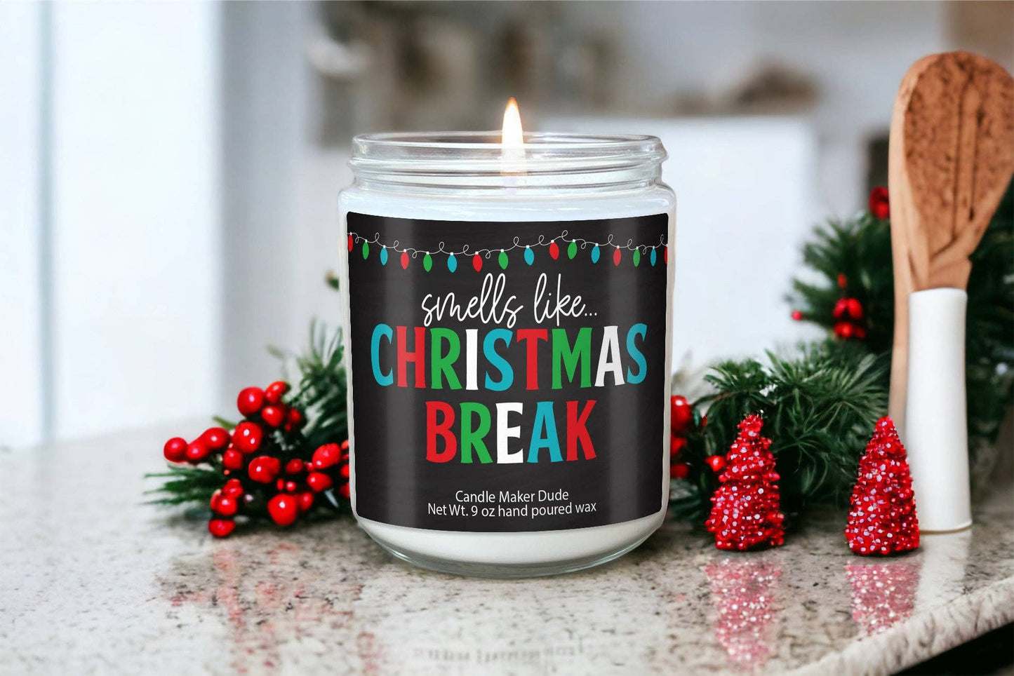 Teacher Appreciation Gift Christmas Gift: Smells Like Christmas Break (White Oak & Vanilla)