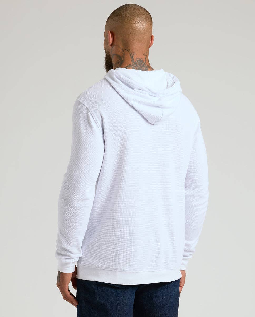 Men's White Waffle Hoodie