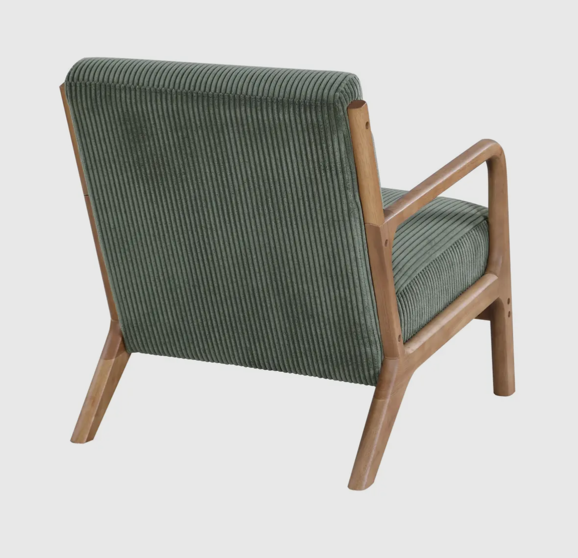 Corduroy Wooden Lounge Chair – Nordic Style Seating