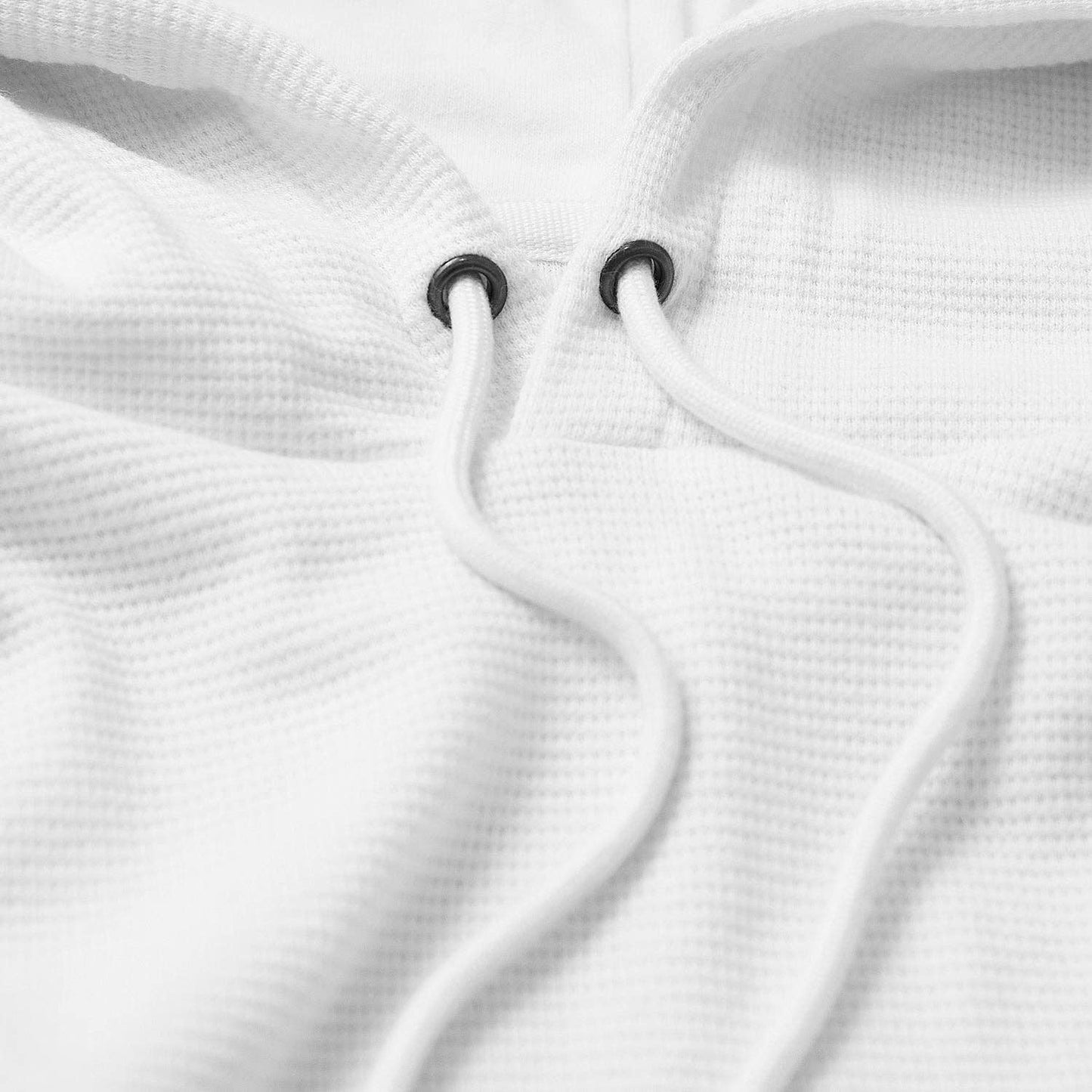 Men's White Waffle Hoodie