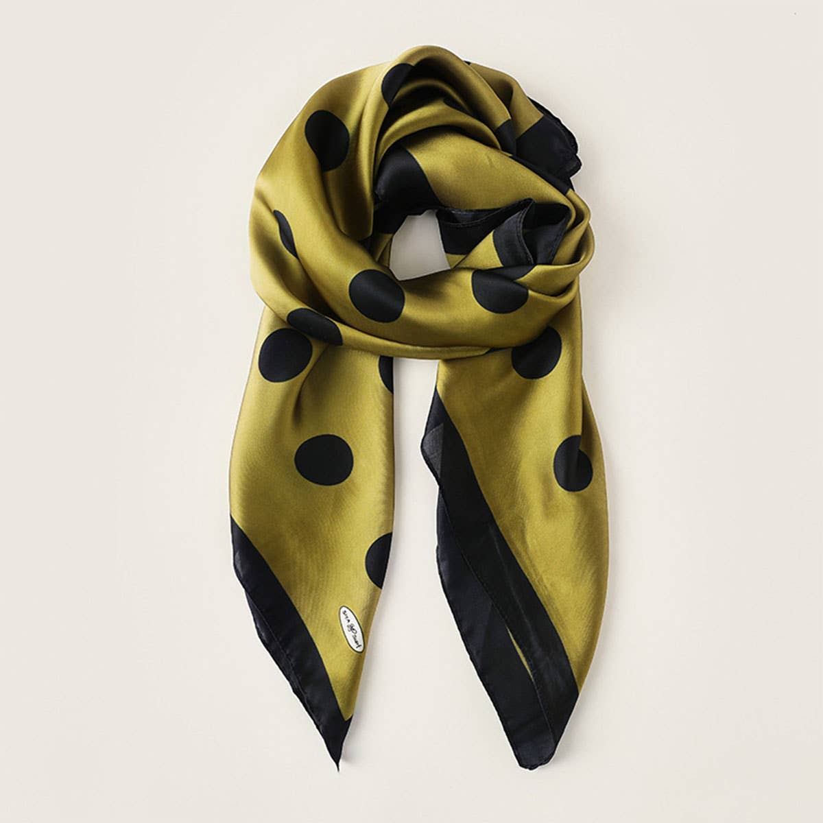 Women’s 35" Polka Dot Silky Wrap Neck Scarf_CWASC0207