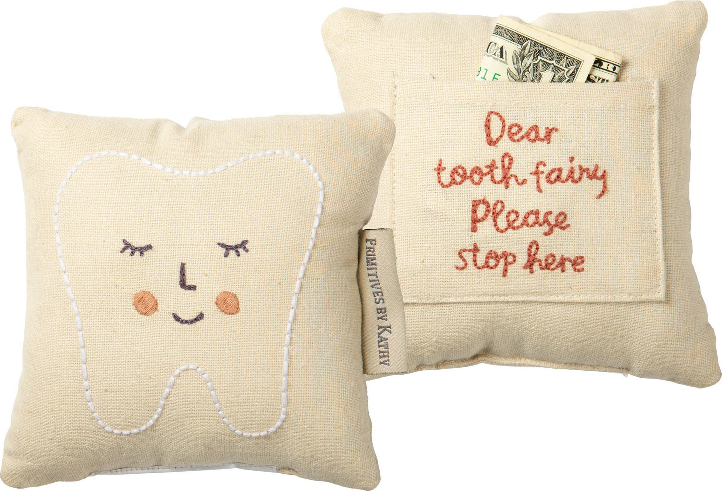 🦷 Pink Tooth Fairy Pillow