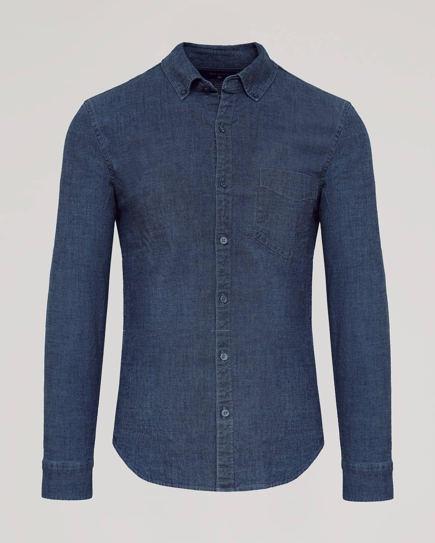 Men's Medium Indigo Wash Long Sleeve Chambray Shirt