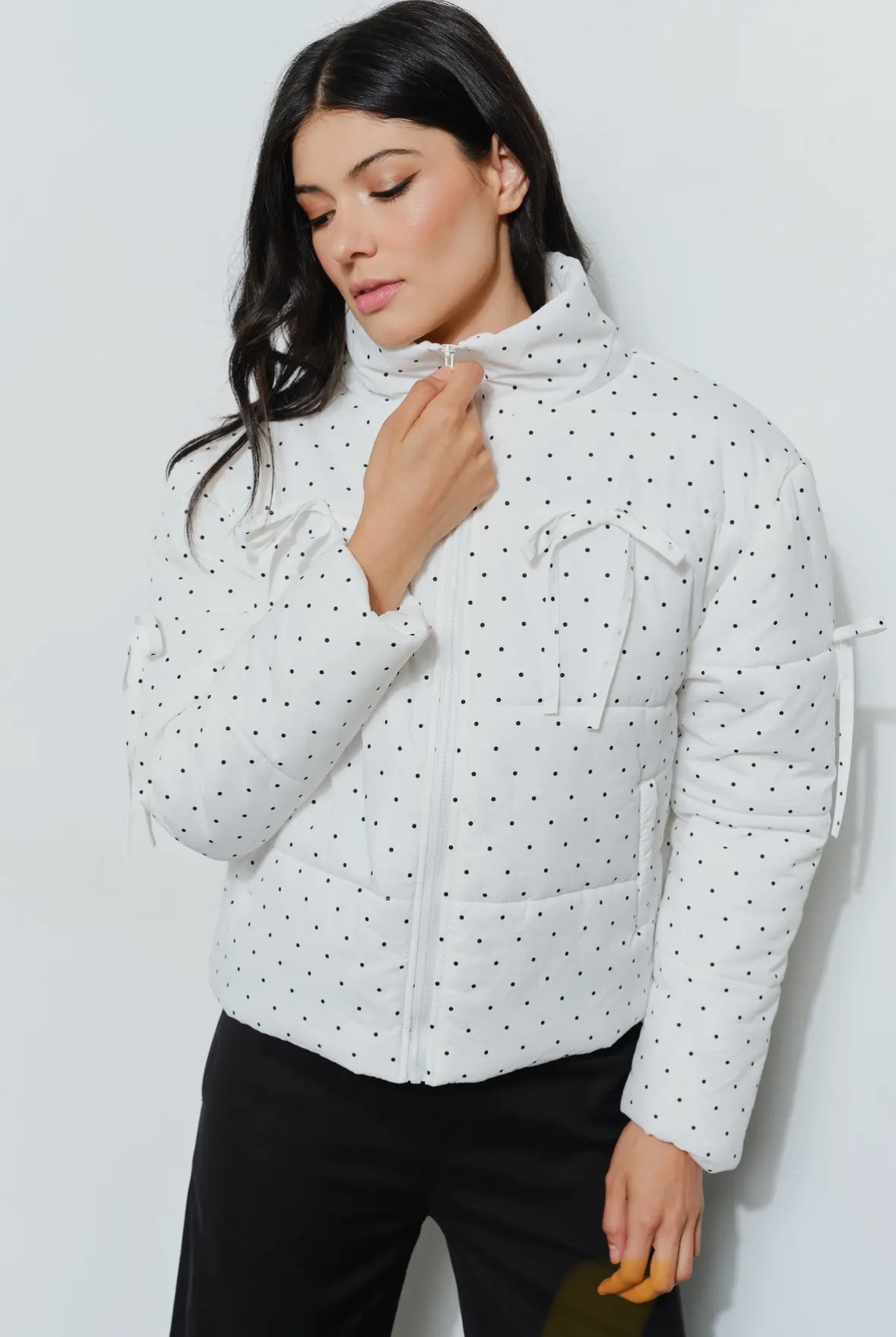 DAISY PUFFER JACKET - Cozy, Polkadot, Comfy