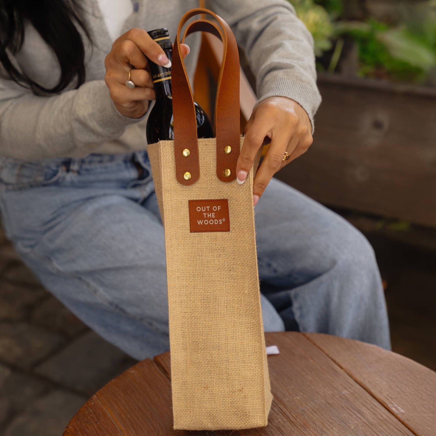 Jute Wine Tote, Single Bottle Wine Holder - SMALL CASE PACKS