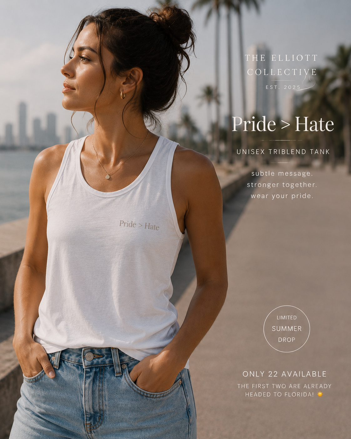 Pride > Hate Unisex Triblend Tank