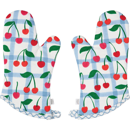 “Very Cherry” Mitts Set of 2