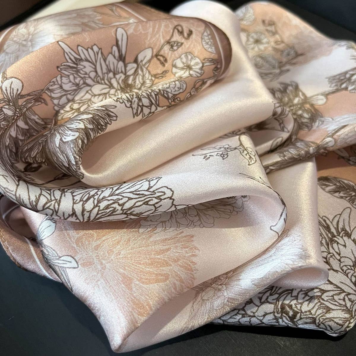 Pure Silk Ribbon Scarf 100% Mulberry Long Tie