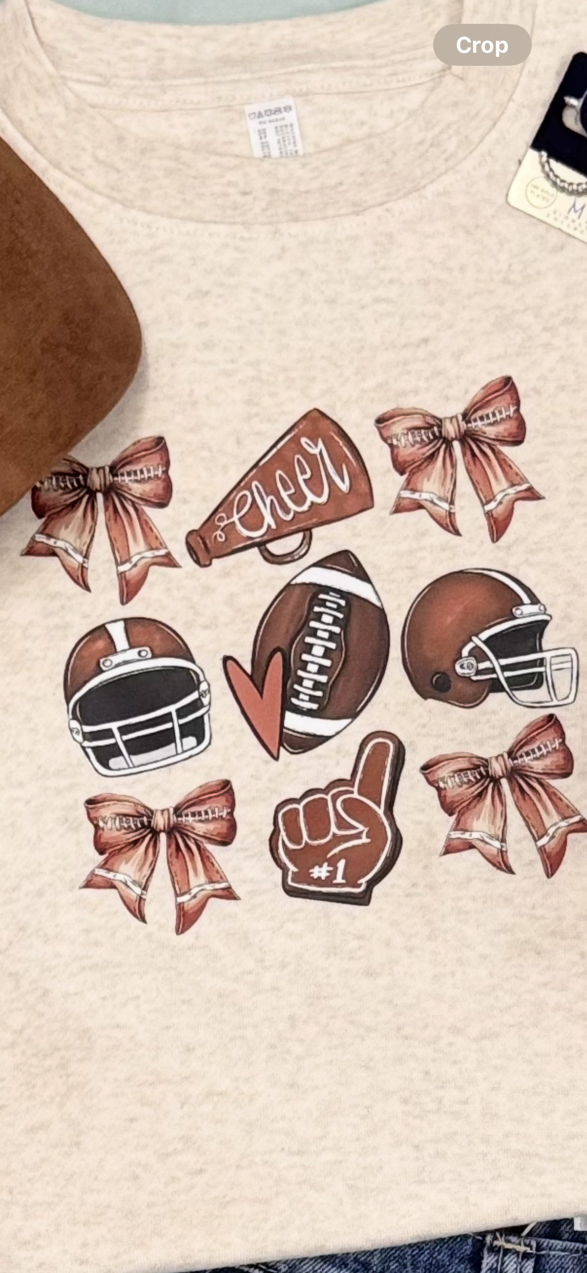 Football Season Cheer Bows Sweatshirt — Kids & Youth
