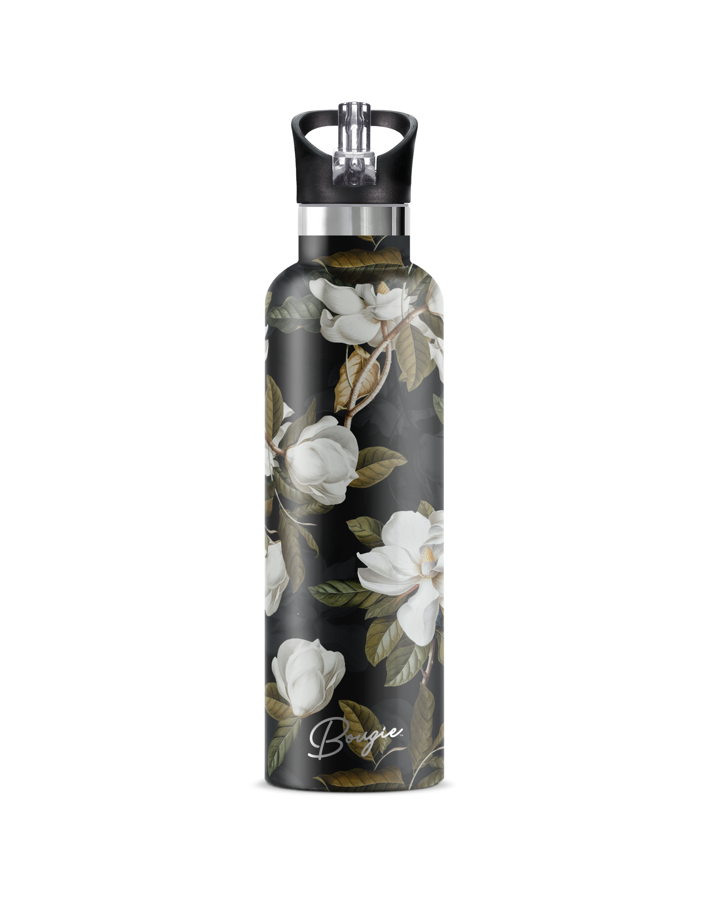 Magnolia – Dark Garden Insulated Water Bottle | 25oz