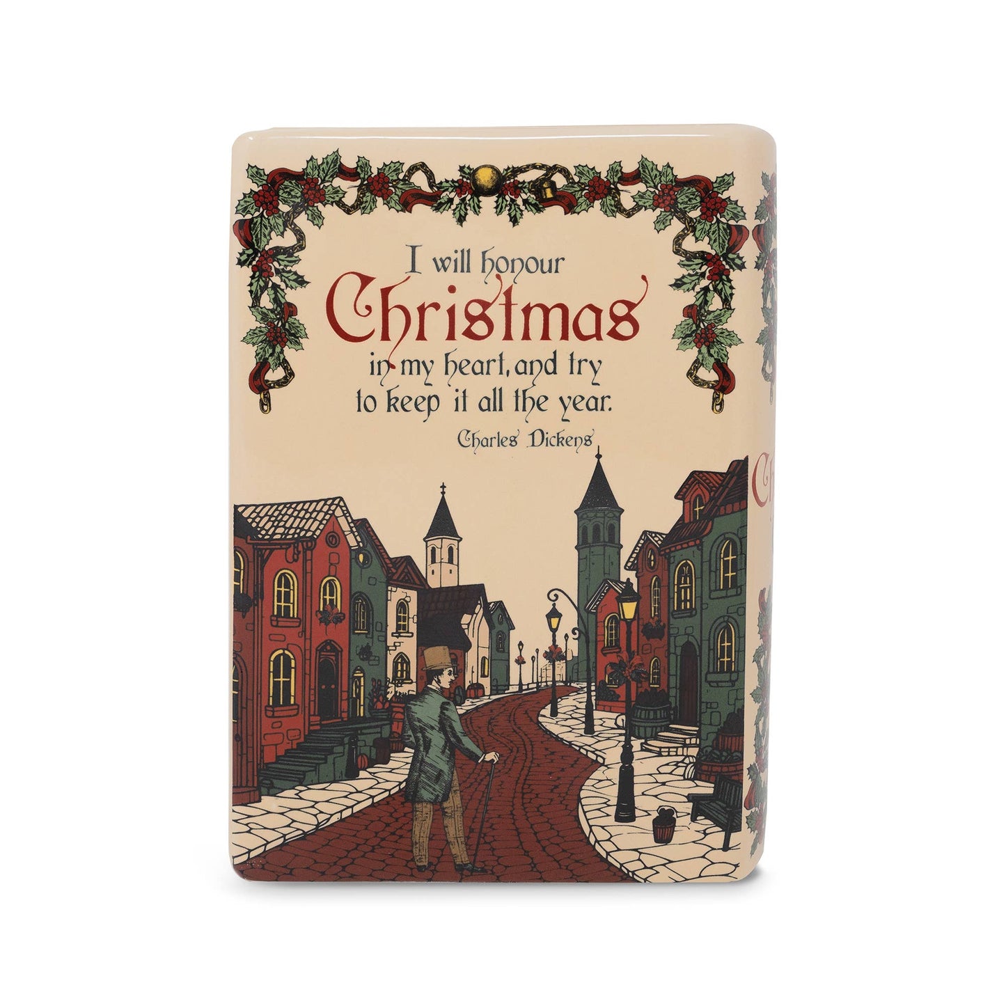 Large Holiday Book Vase, A Christmas Carol